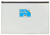 Tiger Zippy Bag Polypropylene A4 180 Micron Clear with Assorted Colour Zips (Pack 12) - 300500x12